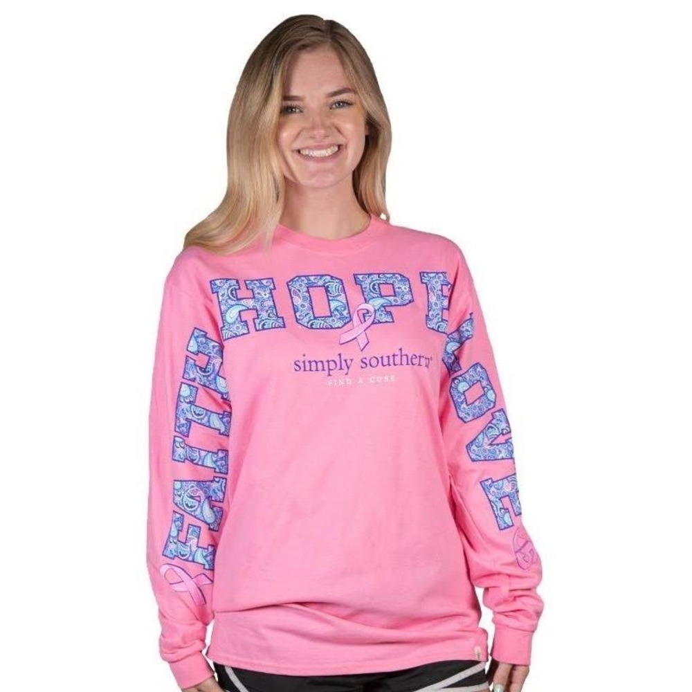 Simply Southern‎ Faith Hope Love Shirt Sz S